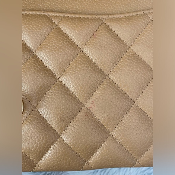 Chanel Beige Caviar Classic Double  Flap Medium - Picture 7 of 13